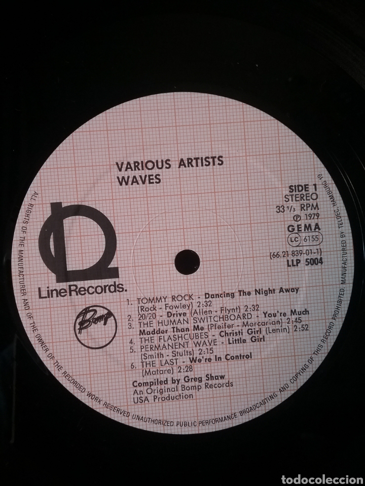 Discos de vinilo: WAVES 1979 BOMP! Records - Foto 5