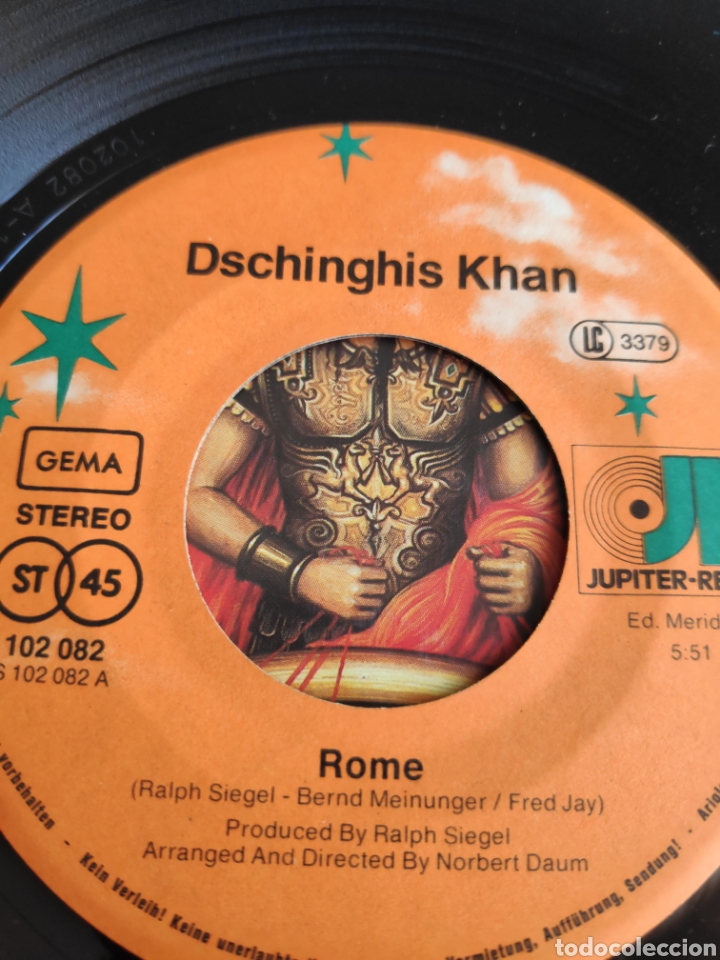 Discos de vinilo: Single vinilo - Dschinghis khan - Rome ( Version en ingl&eacute;s ) - Foto 4