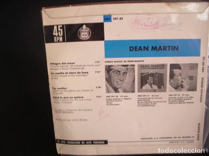 Discos de vinilo: DEAN MARTIN- MILAGRO DEL AMOR. EP. - Foto 2