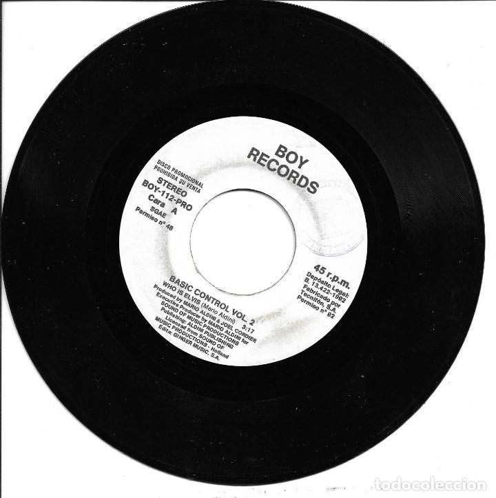 Discos de vinilo: BASIC CONTROL VOL. 2 - WHO IS ELVIS SINGLE PROMO SIN PORTADA 1992 - Foto 1