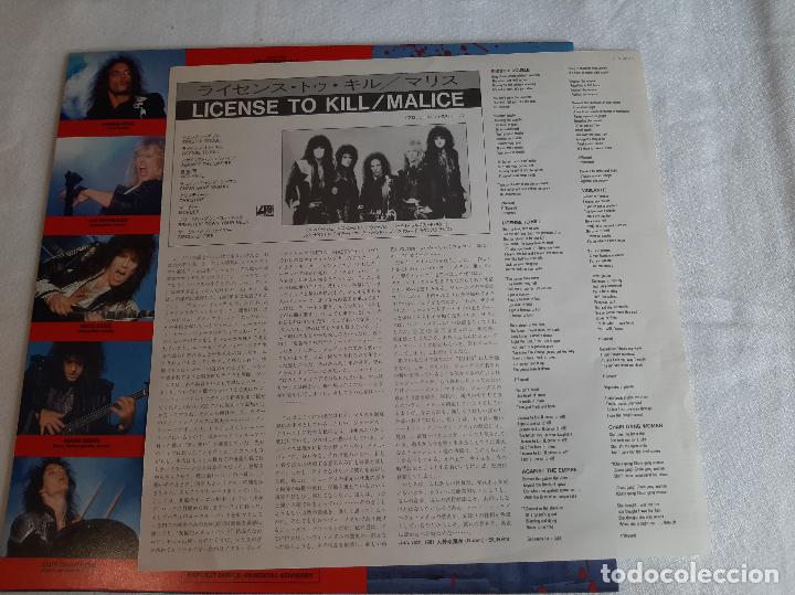Discos de vinilo: MALICE -LICENSE TO KILL- (1987) LP DISCO VINILO - Foto 6