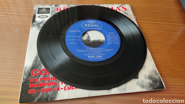Discos de vinilo: Disco vinilo single BRUNO LOMAS Y LOS ROCKEROS - Foto 3