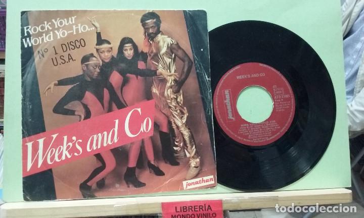 Discos de vinilo: Weeks and Co. Rock your world. Jonathan 1982, ref. ATO 27001 - Single - Foto 1