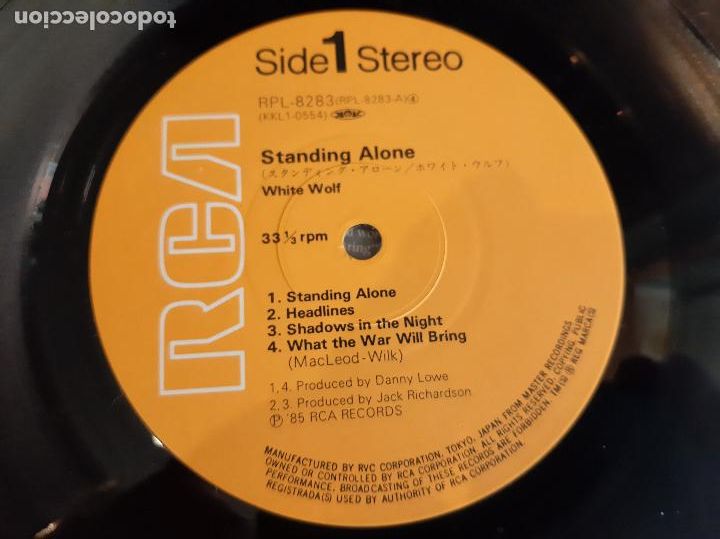 Discos de vinilo: WHITE WOLF -STANDING ALONE- (1985) LP DISCO VINILO - Foto 9
