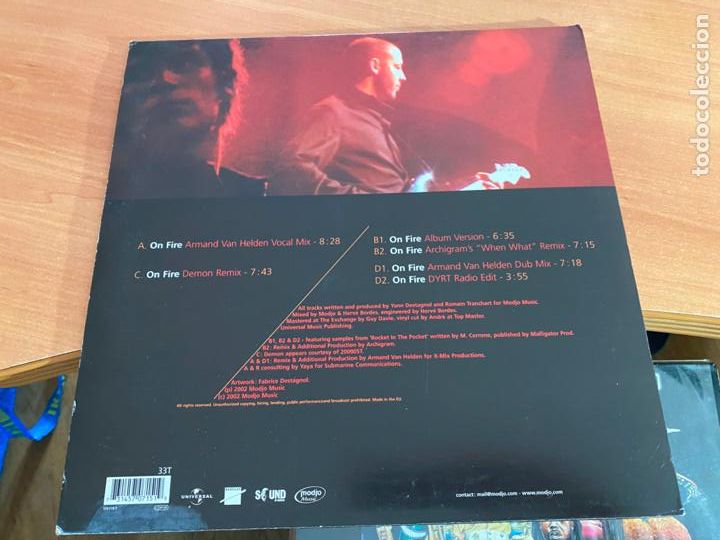 Discos de vinilo: MODJO (ON FIRE) 2 x MAXI (B-29) - Foto 3