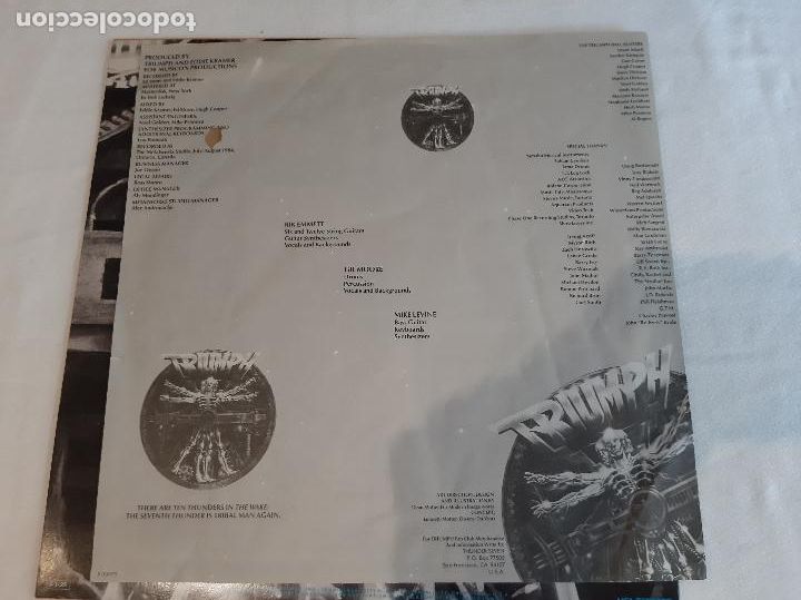 Discos de vinilo: TRIUMPH -THUNDER SEVEN- (1985) LP DISCO VINILO - Foto 5