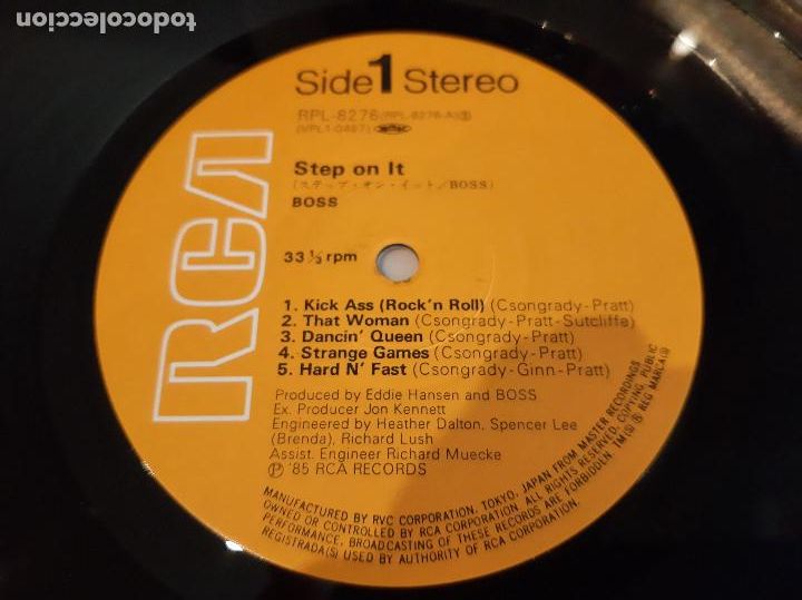 Discos de vinilo: BOSS -STEP ON IT- (1985) LP DISCO VINILO - Foto 2