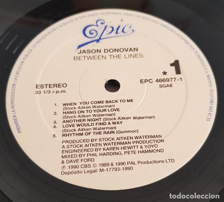 Discos de vinilo: JASON DONOVAN / BETWEEN THE LINES - Foto 3