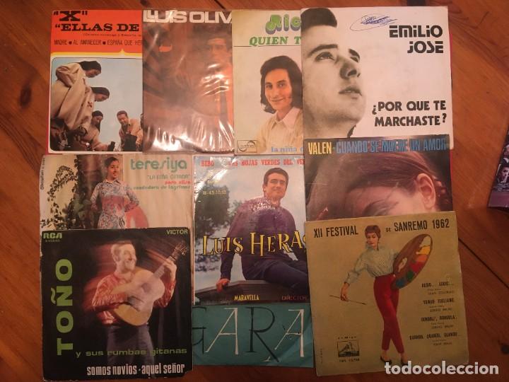 Discos de vinilo: disco lote 9 singles Teresiya -Luis heras -Toño -Valen -festival Sanremo 1962 -Richart -Emilio jose - Foto 1 - 263065020