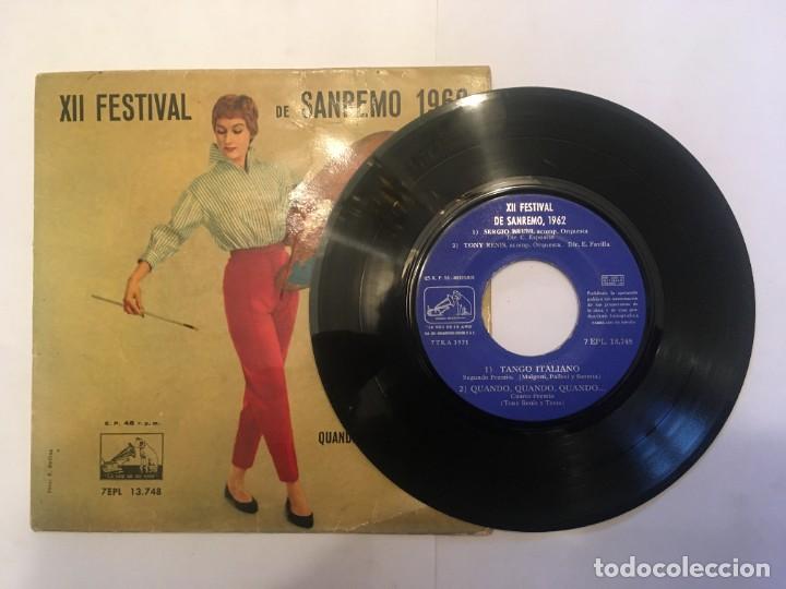 Discos de vinilo: disco lote 9 singles Teresiya -Luis heras -Toño -Valen -festival Sanremo 1962 -Richart -Emilio jose - Foto 7 - 263065020
