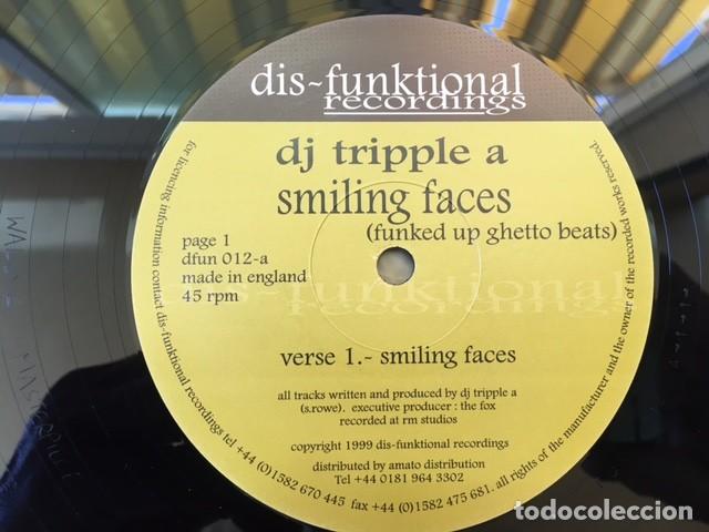 Discos de vinilo: DJ. TRIPPLE A SMILING FACES. EDICI&Oacute;N INGLESA DE 1999 - Foto 4