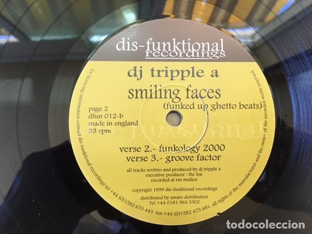 Discos de vinilo: DJ. TRIPPLE A SMILING FACES. EDICI&Oacute;N INGLESA DE 1999 - Foto 5