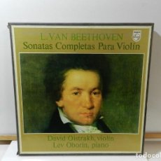 Discos de vinilo: BOX SET DISCO VINILO LP. BEETHOVEN – SONATAS COMPLETAS PARA VIOLIN. 33 RPM.. Lote 263197935