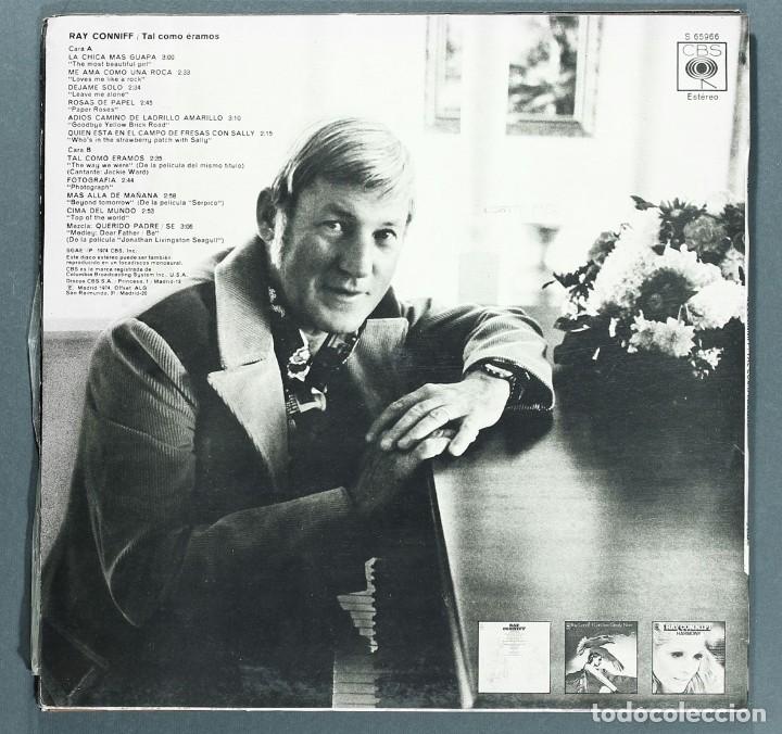 Discos de vinilo: LP DE RAY CONNIFF: TAL COMO &Eacute;RAMOS. CBS, 1974. BUEN ESTADO. - Foto 2