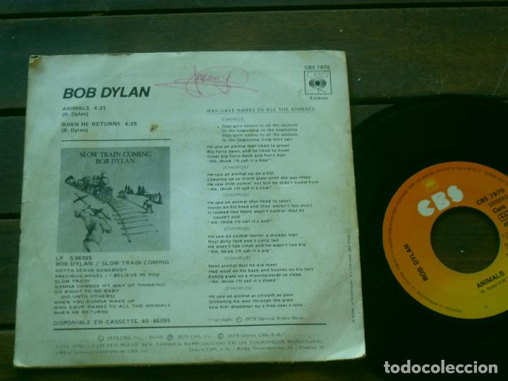 Discos de vinilo: BOB DYLAN SINGLE ANIMALS. MADE IN SPAIN. 1978 - Foto 2
