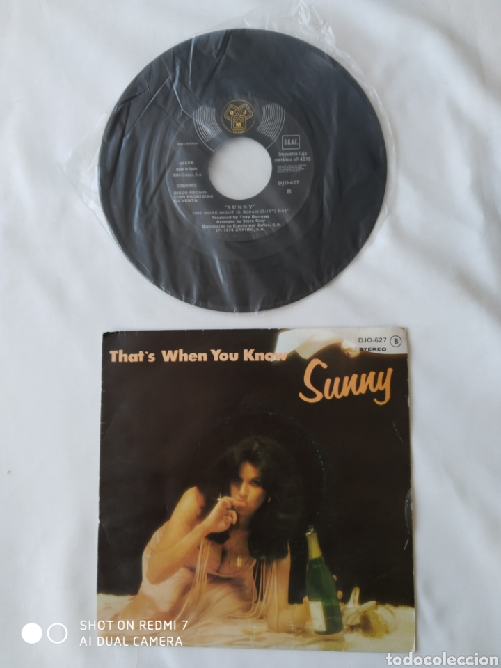 SUNNY, THAT'S WHEN YOU KNOW SINGLE PROMO ESPAÑOL 1980 (Música - Discos - Singles Vinilo - Funk, Soul y Black Music)