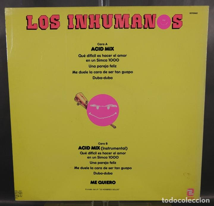 Discos de vinilo: Disco de vinilo LO Los inhumanos Maxi single Acud Mix - Foto 2