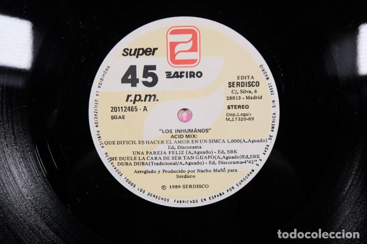 Discos de vinilo: Disco de vinilo LO Los inhumanos Maxi single Acud Mix - Foto 4