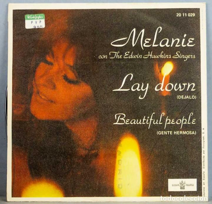 Discos de vinilo: SINGLE. MELANIE. LAY DOWN - Foto 2