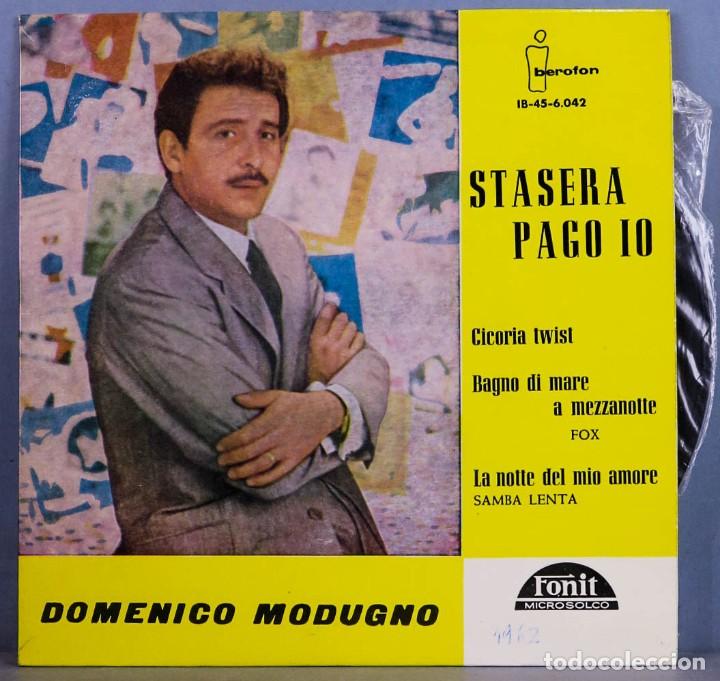 Discos de vinilo: EP. DOMENICO MODUGNO. STASERA PAGO IO - Foto 1