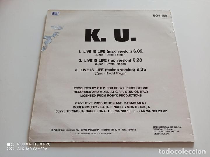 Discos de vinilo: K.U. - Live Is Life (12&rdquo;) - Foto 2