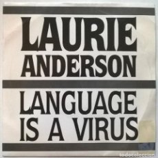Discos de vinilo: LAURIE ANDERSON. LANGUAGE IS A VIRUS (A Y B). WEA, SPAIN 1986 SINGLE PROMOCIONAL