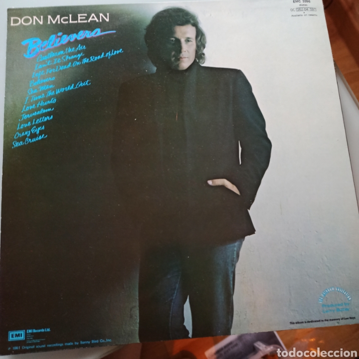 Discos de vinilo: Don McLean - Believers (EMC, UK, 1981) - Foto 2