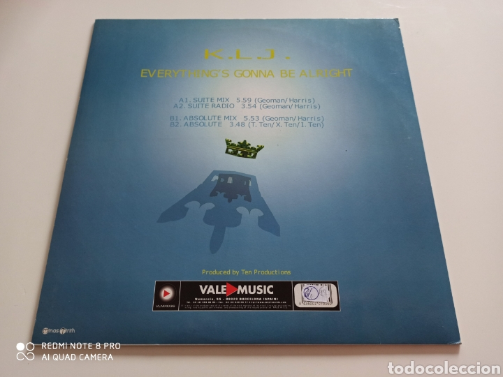 Discos de vinilo: K.L.J. - Everythings Gonna Be Alright (12&rdquo;) - Foto 2