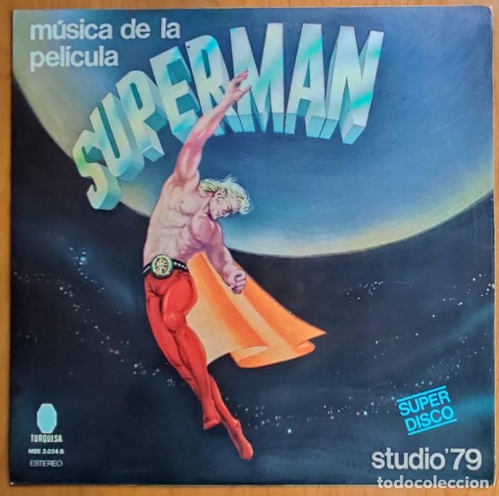 Discos de vinilo: M&Uacute;SICA DE LA PEL&Iacute;CULA SUPERMAN SUPER DISCO 33 RPM STUDIO '79 VERSIONES DISCO DEL SOUNDTRACK