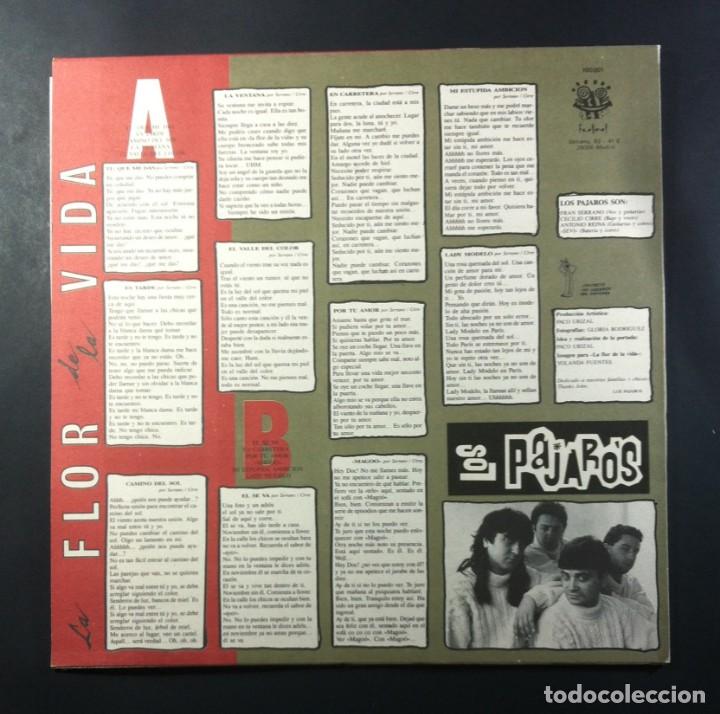 Discos de vinilo: LOS PAJAROS - La Flor De La Vida - LP 1990 - FUNNY - Foto 2