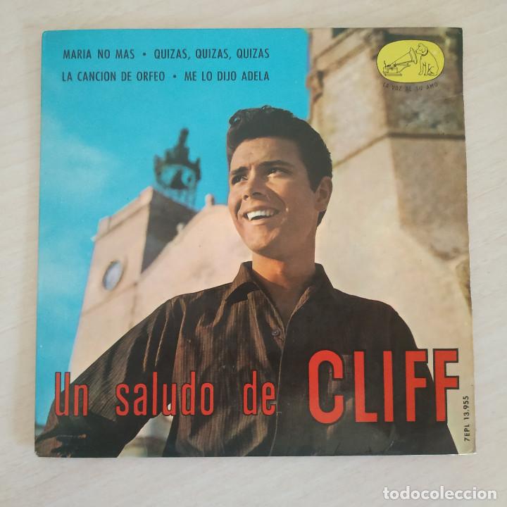 CLIFF RICHARD & THE SHADOWS ”UN SALUDO DE CLIFF” MARIA NO MAS +3 - EP VINILO 1963 CANTADO EN ESPAÑOL (Música - Discos de Vinilo - EPs - Pop - Rock Internacional de los 50 y 60	)