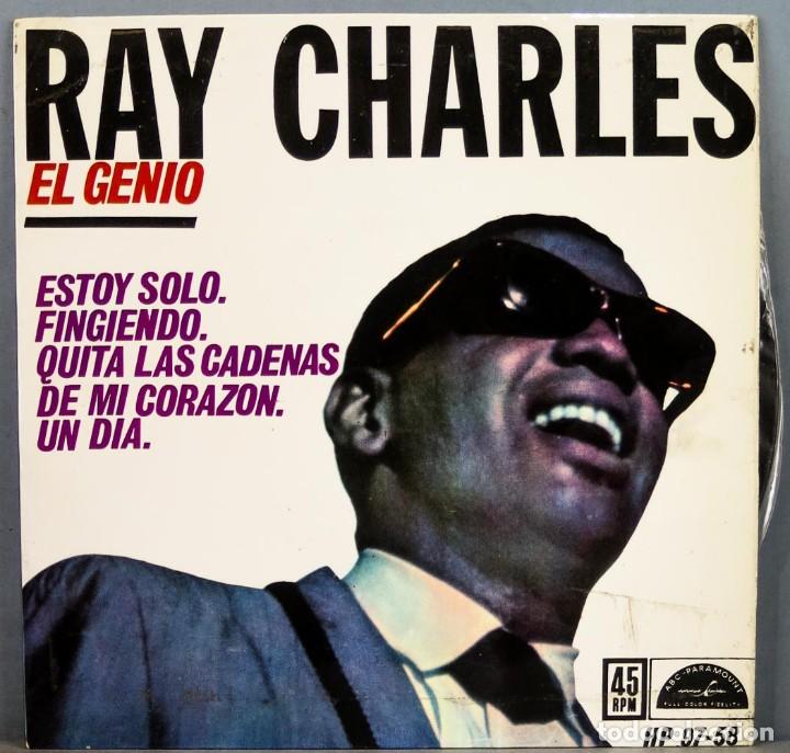 Discos de vinilo: EP. RAY CHARLES. EL GENIO. ESTOY SOLO - Foto 1