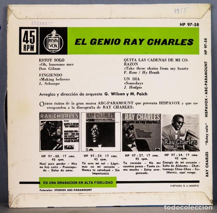 Discos de vinilo: EP. RAY CHARLES. EL GENIO. ESTOY SOLO - Foto 2