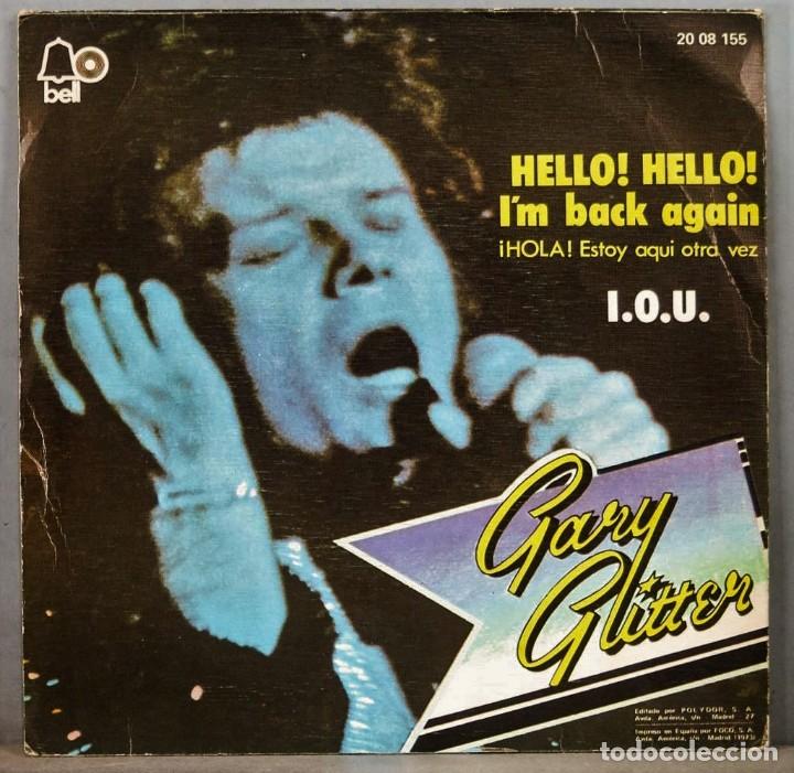 Discos de vinilo: SINGLE. GARY GLITTER. HELLO ! HELLO! - Foto 2