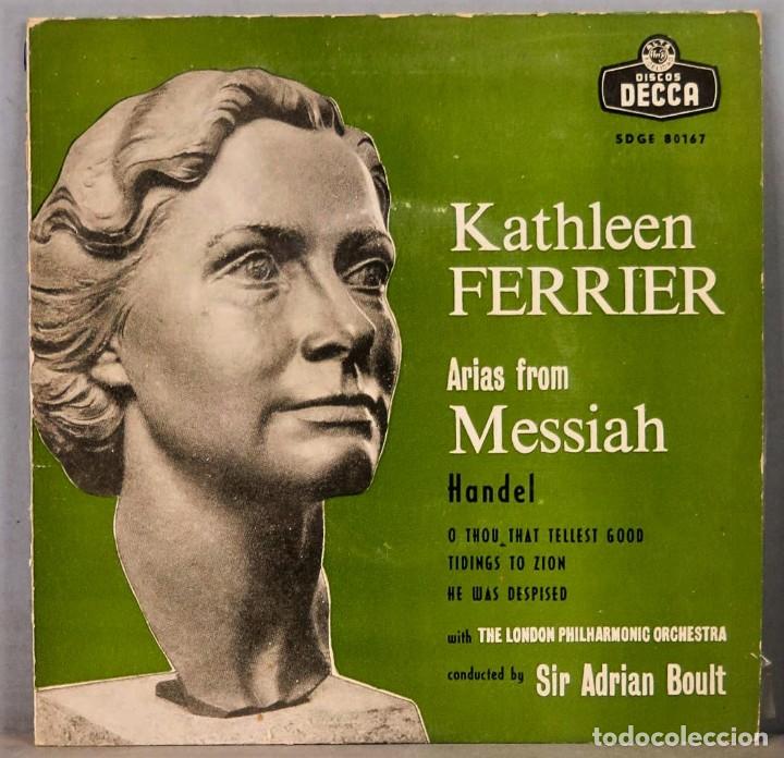 Discos de vinilo: SINGLE. FERRIER. ARIAS FROM MESSIAH. HANDEL - Foto 1