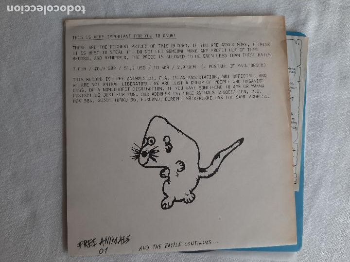 Discos de vinilo: S&Auml;TKYNUKKE -HULLUJEN KREMATORIO- (1987) EP 7&rdquo; - Foto 6