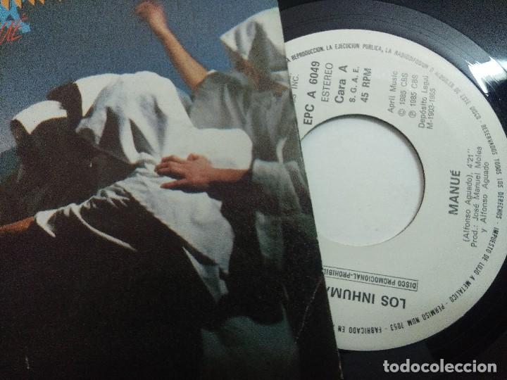 Discos de vinilo: LOS INHUMANOS/MANUE/SINGLE PROMOCIONAL. - Foto 2