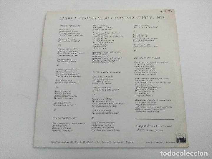 Discos de vinilo: RAIMON/ENTRE LA NOTA I EL SO/SINGLE. - Foto 3