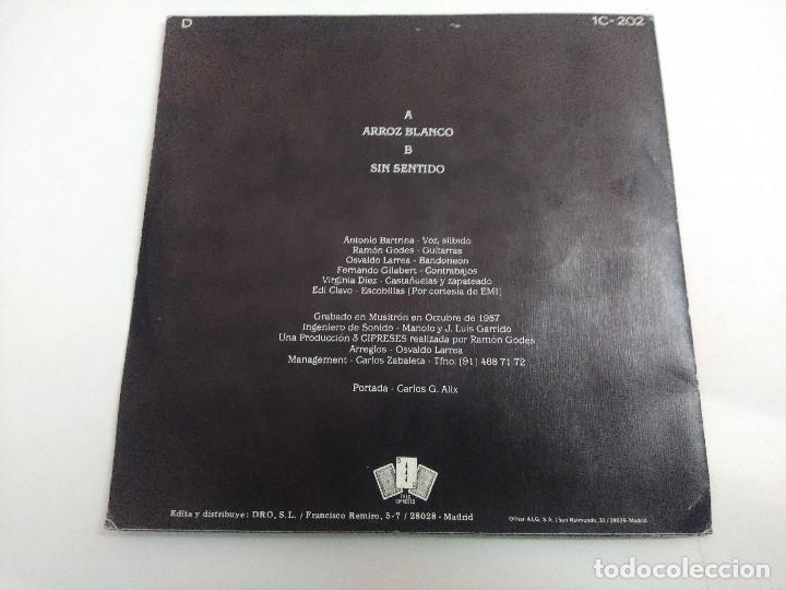 Discos de vinilo: MALAVAJE/ARROZ BLANCO/SINGLE PROMOCIONAL. - Foto 3