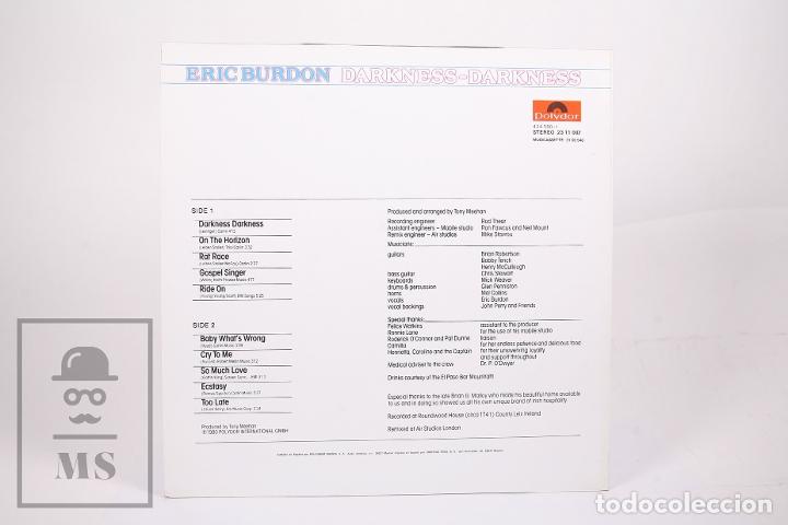 Discos de vinilo: Disco LP de Vinilo - Eric Burdon / Darkness - Polydor - A&ntilde;o 1980 - Foto 4