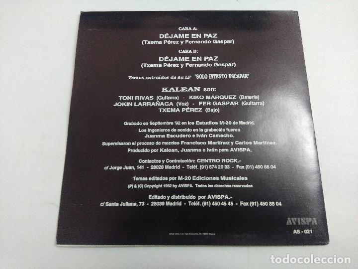 Discos de vinilo: KALEAN/DEJAME EN PAZ/SINGLE. - Foto 3