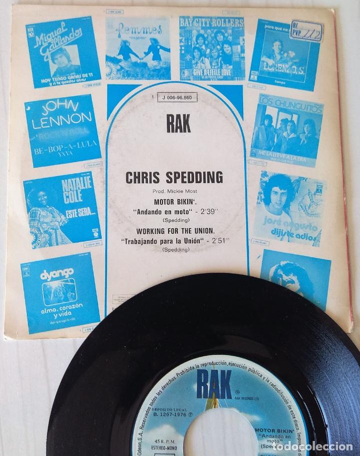 Discos de vinilo: CHRIS SPEDDING - MOTOR BIKIN RAK - 1976 - Foto 2