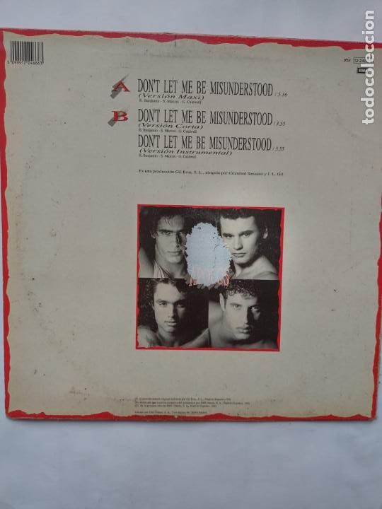 Discos de vinilo: APOLOS DON&acute;T LET ME BE MISUNDERSTOOD . MAXI - 3 VERSIONES 1991 - Foto 2