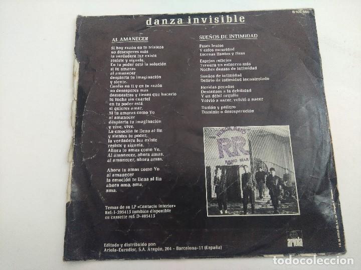 Discos de vinilo: DANZA INVISIBLE/AL AMANECER/SINGLE PROMOCIONAL. - Foto 3