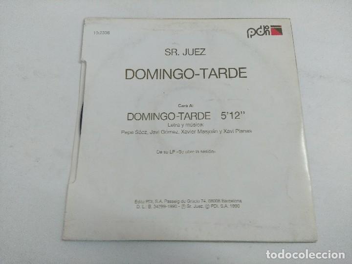 Discos de vinilo: SR.JUEZ/DOMINGO TARDE/SINGLE PROMOCIONAL. - Foto 3
