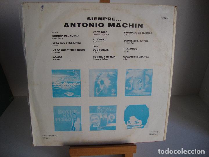 Discos de vinilo: LP SIEMPRE ANTONIO MACHIN - Foto 2