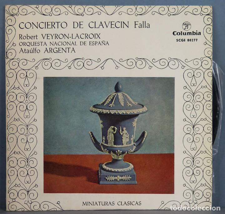Discos de vinilo: EP. CONCIERTO DE CLAVECIN. FALLA. VEYRON-LACROIX - Foto 1
