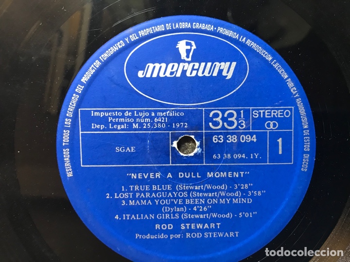 Discos de vinilo: Never a dull moment. Rod Stewart - Foto 4