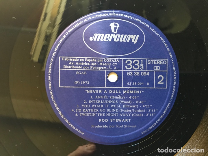 Discos de vinilo: Never a dull moment. Rod Stewart - Foto 7
