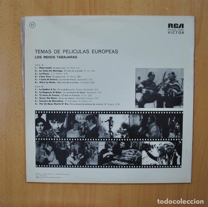 Discos de vinilo: LOS INDIOS TABAJARAS - TEMAS DE PELICULAS EUROPEAS - LP - Foto 2